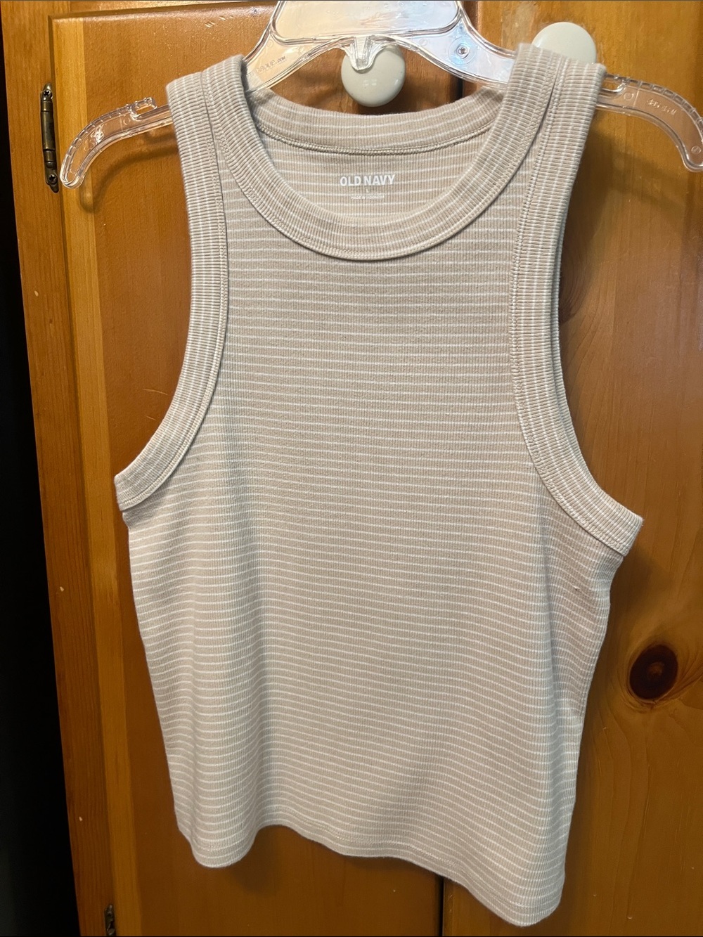 Old Navy Women's Ribbed Tank Top in Light Taupe